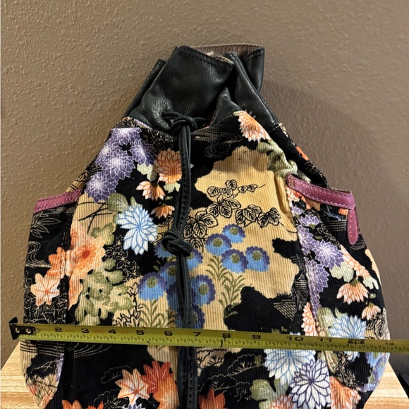 Lucky Brand Cotton Corduroy Backpack With Leather Trim - Picture 6 of 14